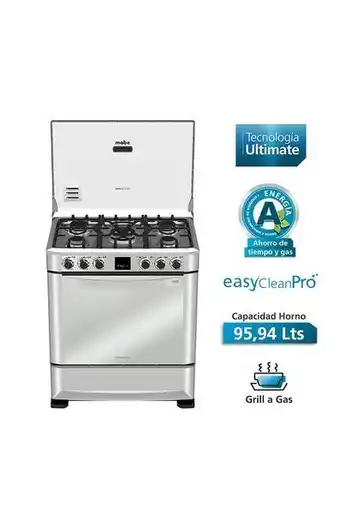 Tiendas EFE Cocina a gas mabe cmp7670fx0 5 quemadores oferta