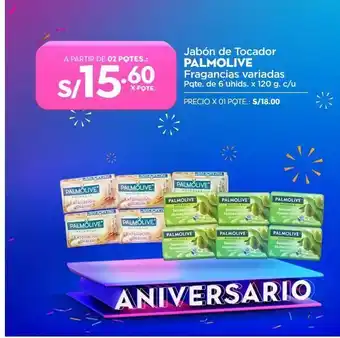 Makro Jabón de tocador palmolive fragancias variadas pqte. de 6 unids. x 120 g. c/u oferta