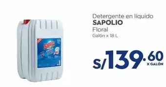 Makro Detergente en líquido sapolio floral galón x 18 l oferta