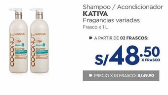 Makro Shampoo / acondicionador kativa fragancias variadas frasco x 1 l oferta