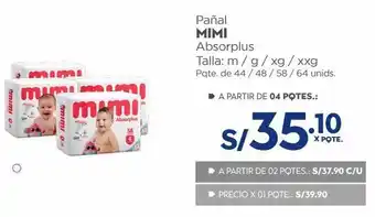 Makro Pañal mimi absorplus oferta