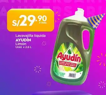 Makro Lavavajilla líquida ayudín limón unid. x 2.6 l oferta