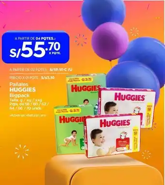 Makro Pañales huggies bigpack oferta