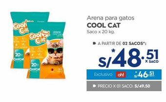 Makro Arena para gatos cool cat saco x 20 kg. oferta