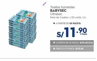 Makro Toallas húmedas babysec ultrasec oferta