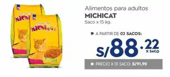 Makro Alimentos para adultos michicat saco x 15 kg. oferta
