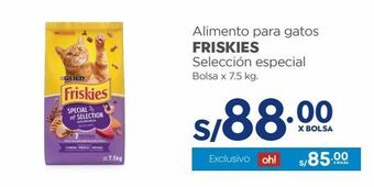 Makro Alimento para gatos friskies selección especial bolsa x 7.5 kg oferta