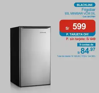 Makro Frigobar blackline oferta