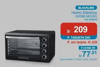 Makro Horno eléctrico blackline oferta
