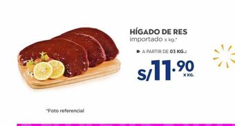 Makro Hígado de res x kg oferta