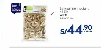 Makro Langostinos medianos 41-60 x 1kg oferta