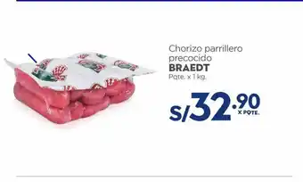 Makro Chorizo parrillero braedt x 1kg oferta