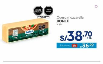 Makro Queso mozzarella bonlé x kg oferta