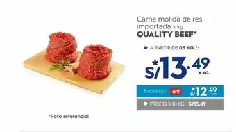 Makro Carne molida de res quality beef x kg oferta