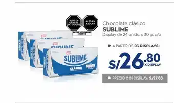 Makro Chocolate sublime 24un x 30g oferta