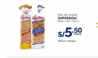 Makro Pan de molde superbom x 465/495g oferta