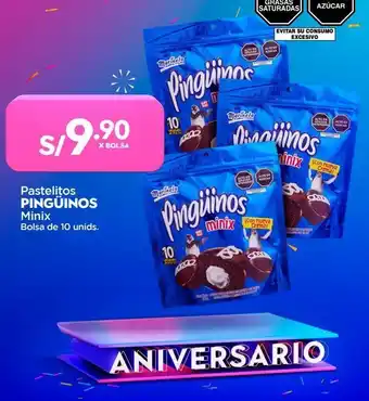Makro Pastelitos pingüino minix x 10un oferta
