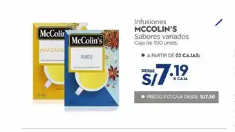 Makro Infusiones mccolin's 100un oferta