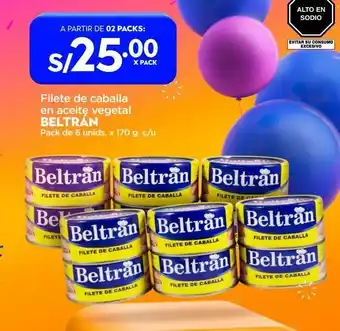 Filete de caballa en aceite beltrán x 170g
