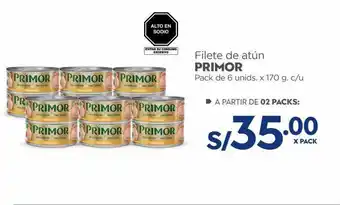 Makro Filete de atún primor 6un x 170g oferta