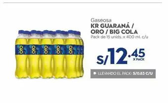 Makro Gaseosa kr guaraná 15un x 400ml oferta