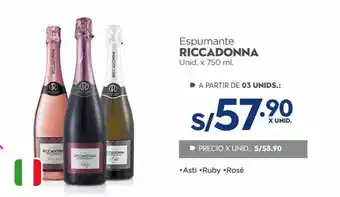 Makro Espumante riccadonna x 750ml oferta