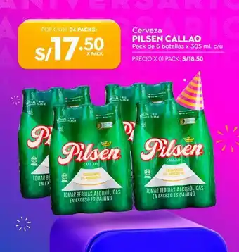 Makro Cerveza pilsen callao 6un x 305ml oferta