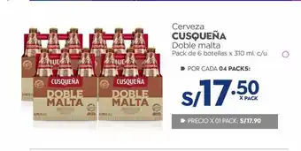 Makro Cerveza cusqueña 6un x 310ml oferta