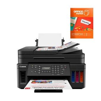 Hiraoka Impresora multifuncional canon g7010 + etiquetas precortadas x 05 hojas a4 - 70 etiquetas oferta