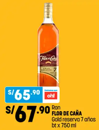 Ron Flor de Caña Gold Reserva 7 años bt x 750ml