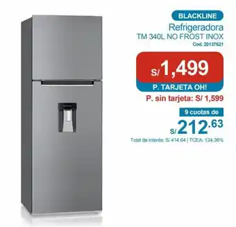 Makro Blackline Refrigeradora TM 340L no frost Inox oferta