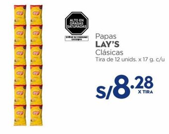 Makro Papas Lay's Clásicas Tira de 12 unids. x 17g oferta
