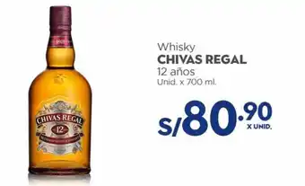 Makro Whisky Chivas Regal 12 años unid. x 750ml oferta