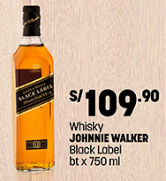 Plaza Vea Whisky Johnnie Walker Black Label bt x 750ml oferta