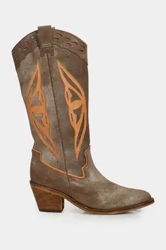 Vélez Botas caña media pasiflora de cuero para mujer efecto envejecido oferta