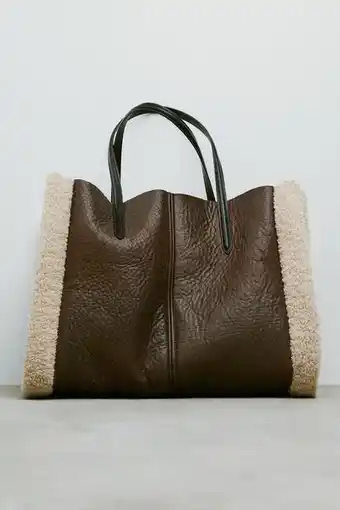 ZARA Bolso shopper borreguito oferta