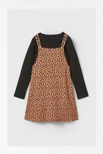 ZARA Vestido superposición animal print oferta