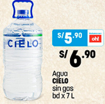Plaza Vea Agua Cielo Sin Gas 7L oferta