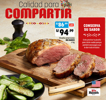 Plaza Vea Picaña Americana Big Ranch oferta