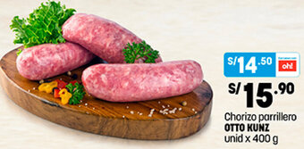 Plaza Vea Chorizo Parillero Otto Kunz 400g oferta