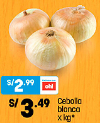 Plaza Vea Cebolla Blanca oferta