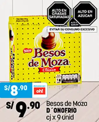 Plaza Vea Besos de Moza D'Onofrio 9 Unid oferta