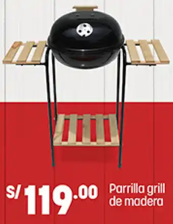 Plaza Vea Parilla Grill de Madera oferta