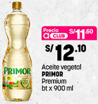 Plaza Vea Aceite Vegetal Primor Premium 900ml oferta