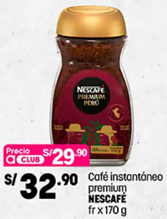 Plaza Vea Café Instantáneo Premium Nescafé 170g oferta