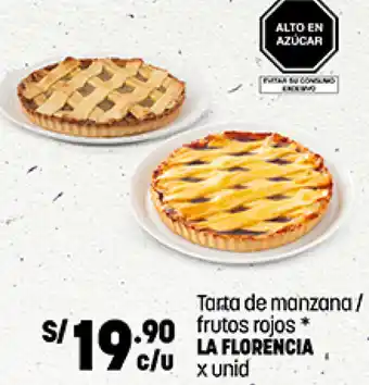 Plaza Vea Tarta de Manzana/ Frutos Rojos La Florencia oferta