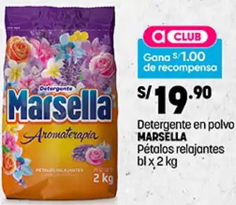 Plaza Vea Detergente en Polvo Marsella Pétalos Relajantes 2kg oferta
