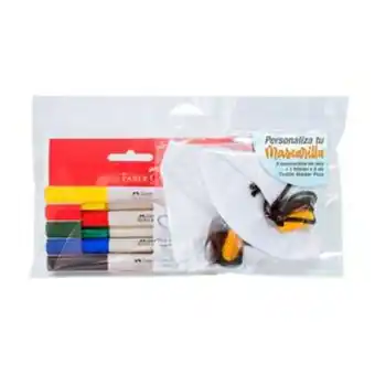Tai Loy Pack mascarilla x3 + plumones para textil x5 faber castell oferta