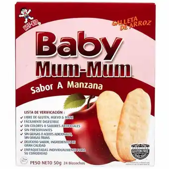 Vivanda Galletas baby mum arroz sabor manzana caja 50g oferta