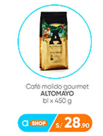 Plaza Vea Café molido gourmet Altomayo bl x 450g oferta